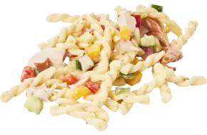 Pasta salade gerookte vega kip tray 5x20